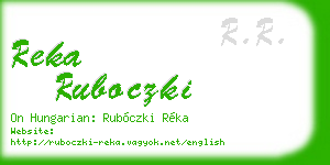 reka ruboczki business card
